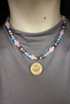Beaded Necklace | My only Wish +seashell clay