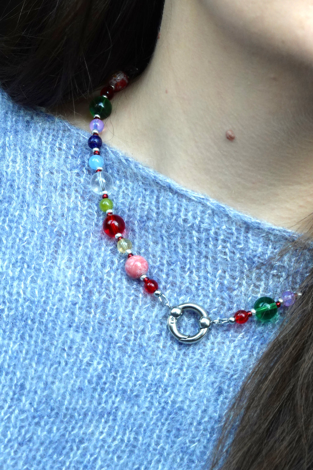 Beaded Necklace | Christmas Lollypop