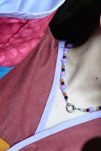 Beaded Necklace | Midnight Orange Punch