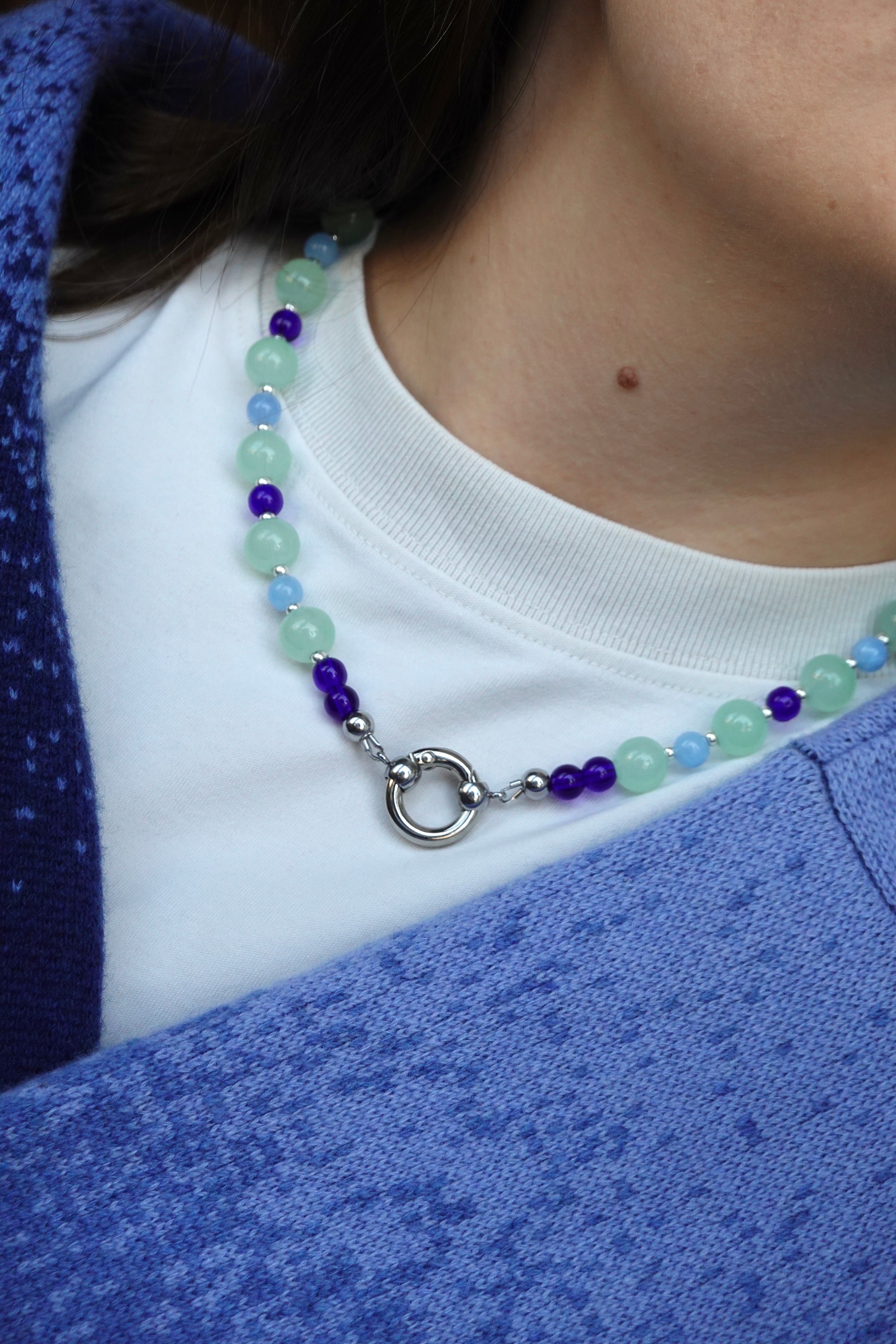 Beaded Necklace | Candy Peppermint