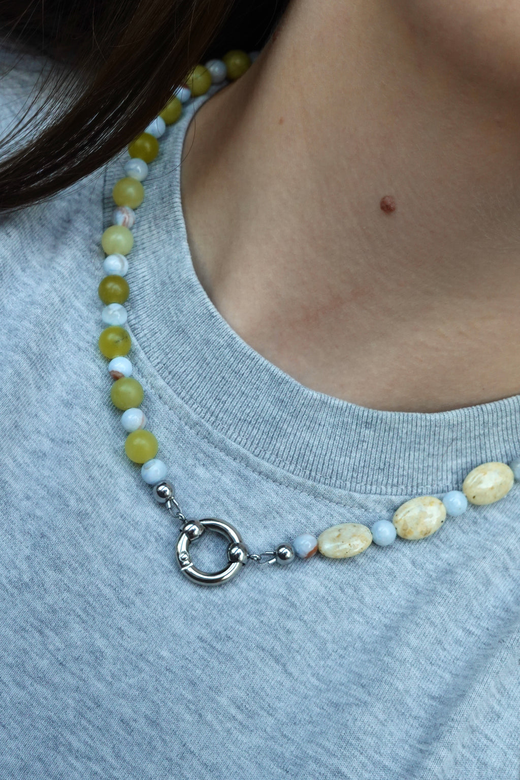 Beaded Necklace | Lime Frost
