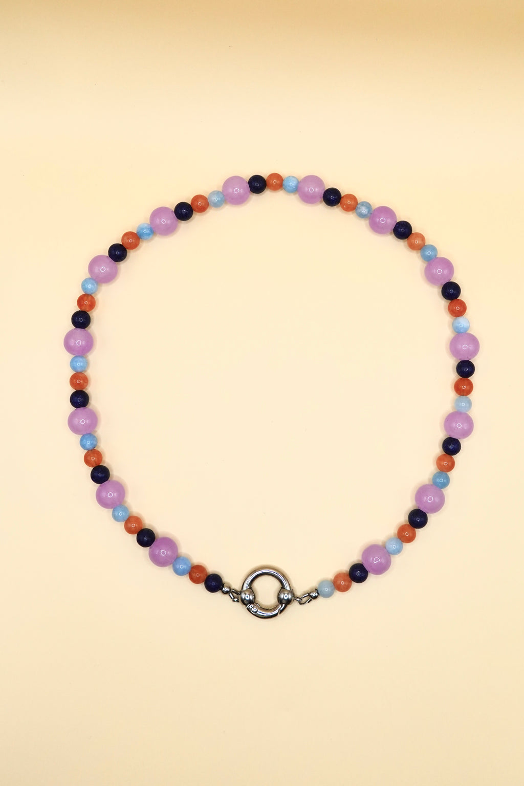 Beaded Necklace | Midnight Orange Punch