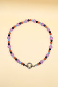 Beaded Necklace | Midnight Orange Punch