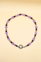 Beaded Necklace | Midnight Orange Punch