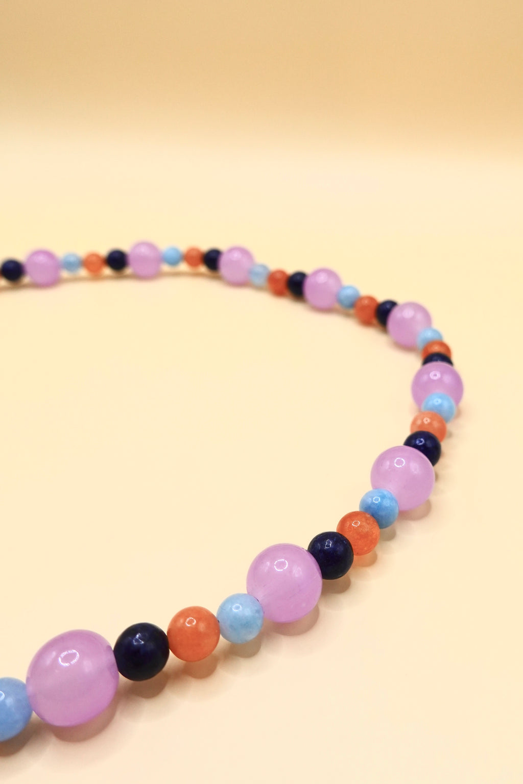 Beaded Necklace | Midnight Orange Punch