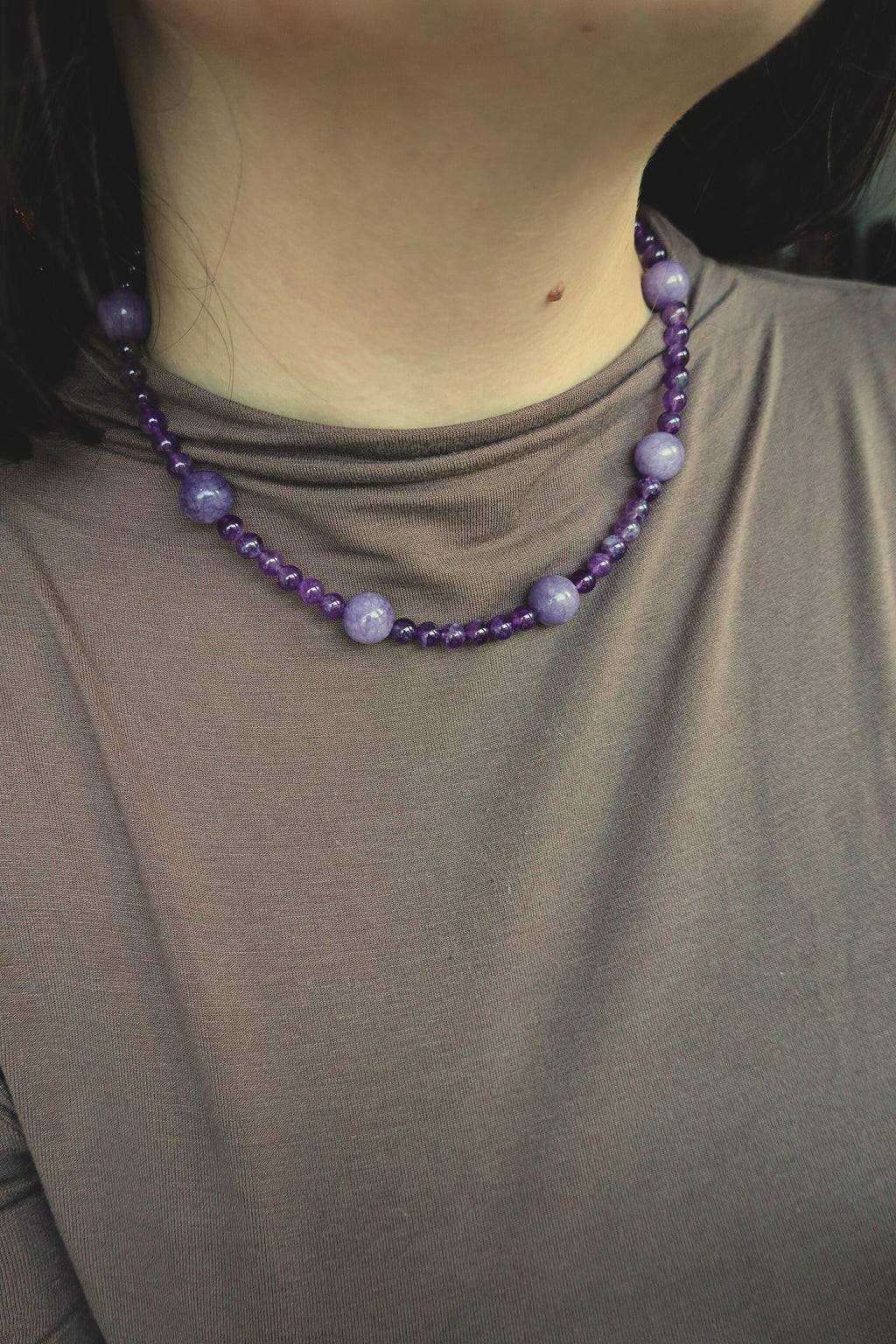 Beaded Necklace | Amethyst Mono Party