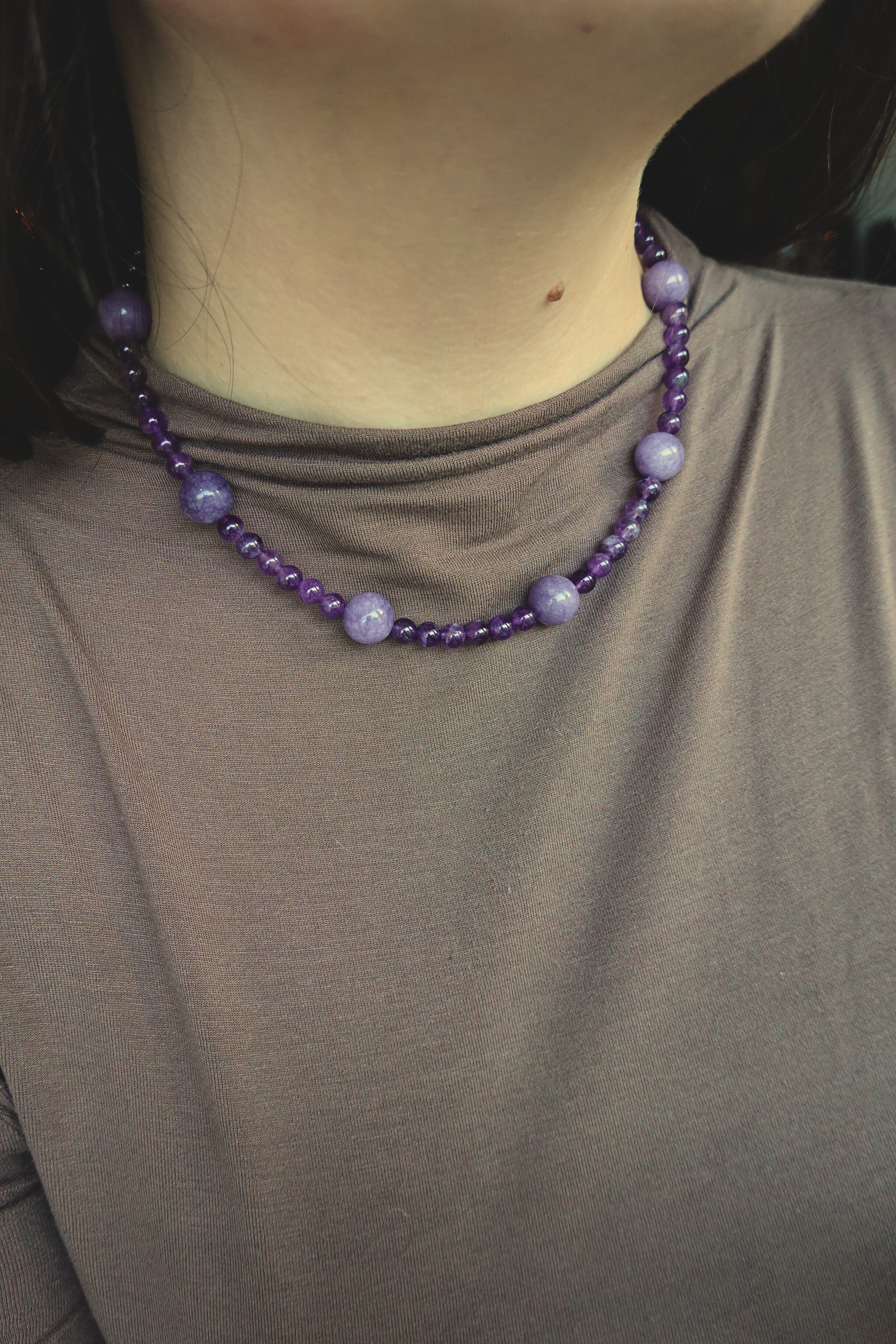 Beaded Necklace | Amethyst Mono Party